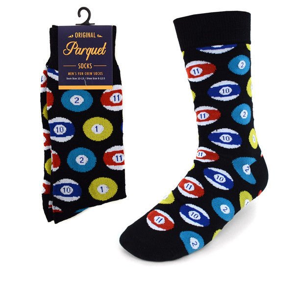 Men's Pocket Ball Novelty Socks NVS1784-BLK - Bundle Bus