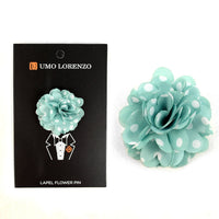 Men's Polka Dot Flower Boutonniere Clutch Back Lapel Pins - FLP1804 - Bundle Bus