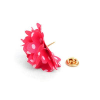 Men's Polka Dot Flower Boutonniere Clutch Back Lapel Pins - FLP1804 - Bundle Bus