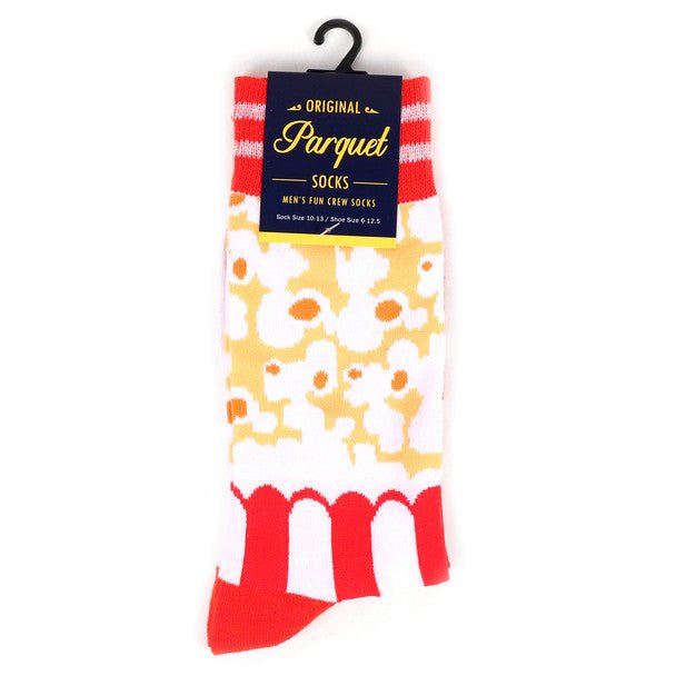 Men's Popcorn Novelty Socks - NVS19509-RD - Bundle Bus
