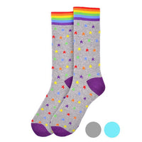 Men's Rainbow Stars Novelty Socks - NVS19580 - Bundle Bus