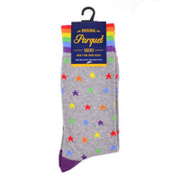 Men's Rainbow Stars Novelty Socks - NVS19580 - Bundle Bus