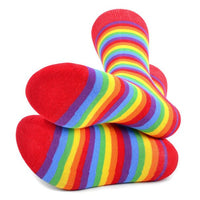 Men's Rainbow Striped Novelty Socks - NVS19581 - Bundle Bus