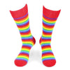 Men's Rainbow Striped Novelty Socks - NVS19581 - Bundle Bus