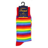 Men's Rainbow Striped Novelty Socks - NVS19581 - Bundle Bus