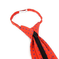 Men's Red Dots Zipper Tie - MPWZ-RD1 - Bundle Bus