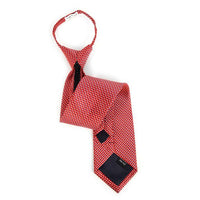 Men's Red Dots Zipper Tie - MPWZ-RD3 - Bundle Bus