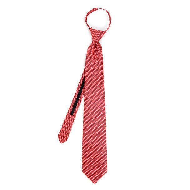 Men's Red Dots Zipper Tie - MPWZ-RD3 - Bundle Bus