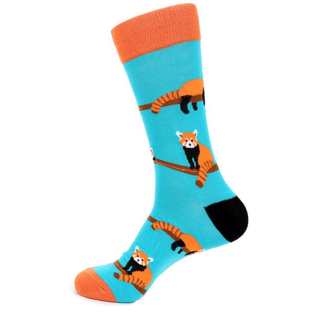 Men's Red Panda Novelty Socks - NVS19505-BL - Bundle Bus