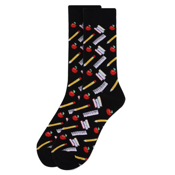 Men's School Supplies Novelty Socks NVS1762 - Bundle Bus