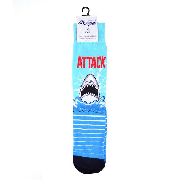 Men's Shark ATTACK Novelty Socks - NVS19561-BL - Bundle Bus