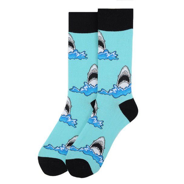 Men's Shark Novelty Socks - NVS19582-BL - Bundle Bus