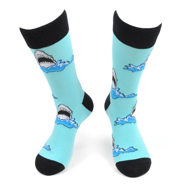 Men's Shark Novelty Socks - NVS19582-BL - Bundle Bus