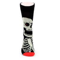 Men's Skeleton Halloween Novelty Socks - NVS19513-BK - Bundle Bus