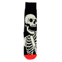 Men's Skeleton Halloween Novelty Socks - NVS19513-BK - Bundle Bus