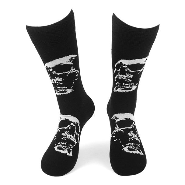 Men's Skull Novelty Socks - NVS19596-BK - Bundle Bus