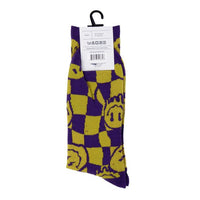 Men's Smiley Checkerboard Novelty Socks-NVPS2034 - Bundle Bus