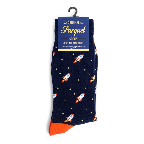 Men's Spaceship Novelty Fun Socks - NVS19400 - Bundle Bus