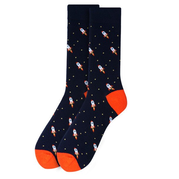 Men's Spaceship Novelty Fun Socks - NVS19400 - Bundle Bus