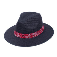 Men's S/S Paisley Bandana Banded Fashion Fedora hat-FSS17138 - Bundle Bus