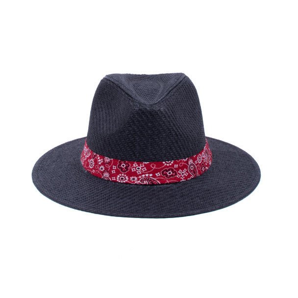 Men's S/S Paisley Bandana Banded Fashion Fedora hat-FSS17138 - Bundle Bus