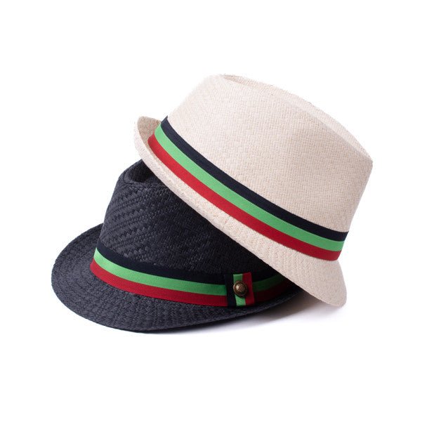 Men's S/S Pan African Flag Banded Fashion Fedora Hat - FSS17130 - Bundle Bus