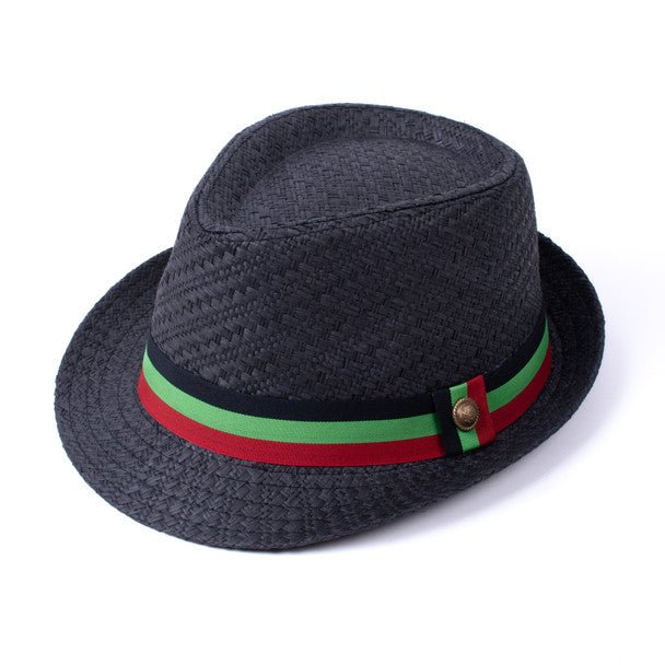 Men's S/S Pan African Flag Banded Fashion Fedora Hat - FSS17130 - Bundle Bus