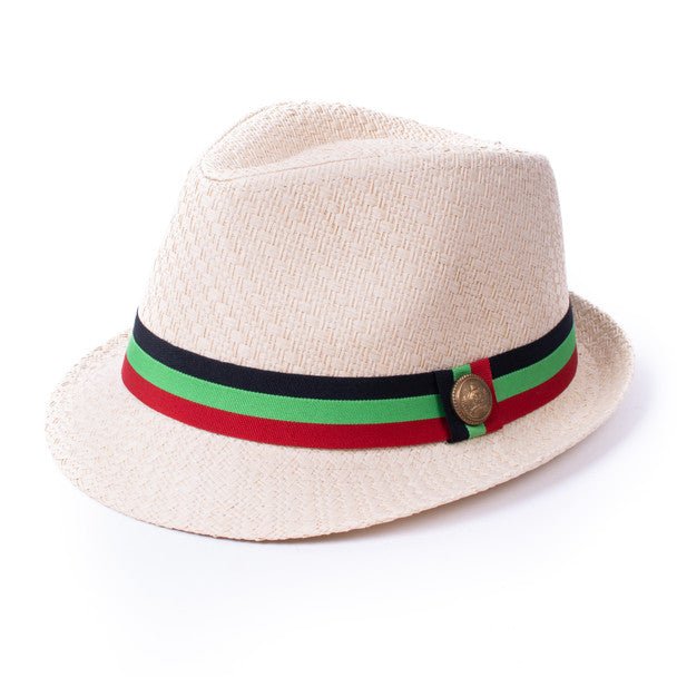 Men's S/S Pan African Flag Banded Fashion Fedora Hat - FSS17130 - Bundle Bus