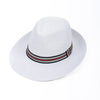 Men's S/S Tri-Color Banded Wide Brim Fashion Fedora Hat- FSS17128 - Bundle Bus
