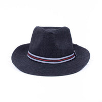 Men's S/S Tri-Color Banded Wide Brim Fashion Fedora Hat- FSS17128 - Bundle Bus