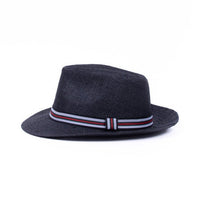 Men's S/S Tri-Color Banded Wide Brim Fashion Fedora Hat- FSS17128 - Bundle Bus