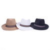 Men's S/S Tri-Color Banded Wide Brim Fashion Fedora Hat- FSS17128 - Bundle Bus
