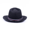 Men's S/S Tri-Color Banded Wide Brim Fashion Fedora Hat- FSS17128 - Bundle Bus