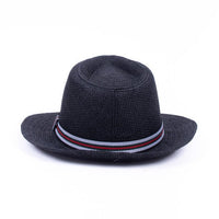 Men's S/S Tri-Color Banded Wide Brim Fashion Fedora Hat- FSS17128 - Bundle Bus