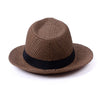 Men's S/S Wide Brim Black Banded Trilby Fashion Fedora Hat - FSS17132 - Bundle Bus