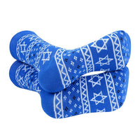 Men's Star of David - Hanukkah - Novelty Socks- NVS19613-BL - Bundle Bus