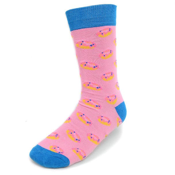 Men's Strawberry Doughnut Novelty Socks NVS1788-PK - Bundle Bus