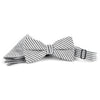 Men's Striped Seersucker Cotton Bow Tie & Hanky Set - CTBH1732 - Bundle Bus