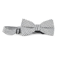 Men's Striped Seersucker Cotton Bow Tie & Hanky Set - CTBH1732 - Bundle Bus