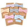 Men's Striped Seersucker Cotton Bow Tie & Hanky Set - CTBH1732 - Bundle Bus