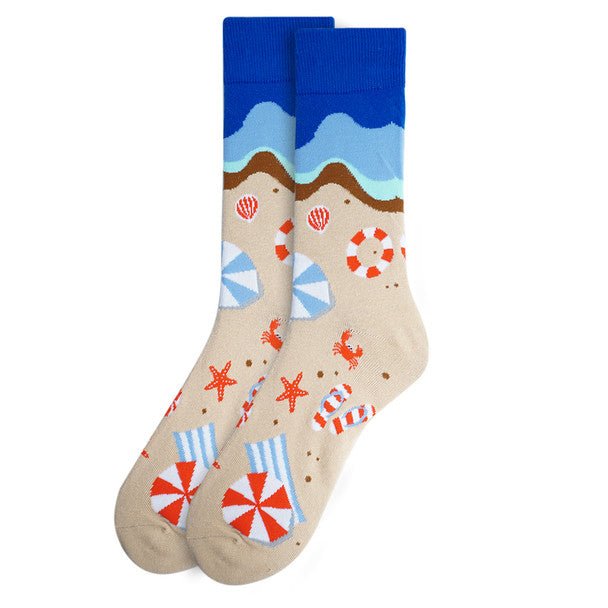 Men's Summer Beach Novelty Socks - NVS19405 - Bundle Bus