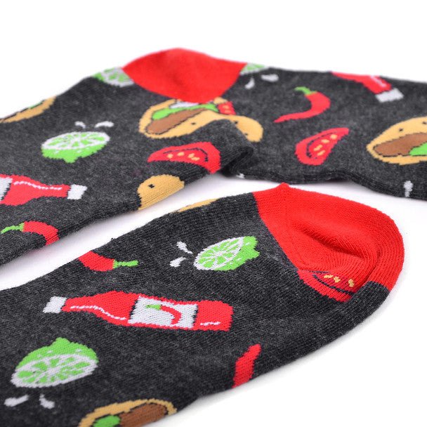 Men's Tacos Novelty Socks - NVS19553-BK - Bundle Bus