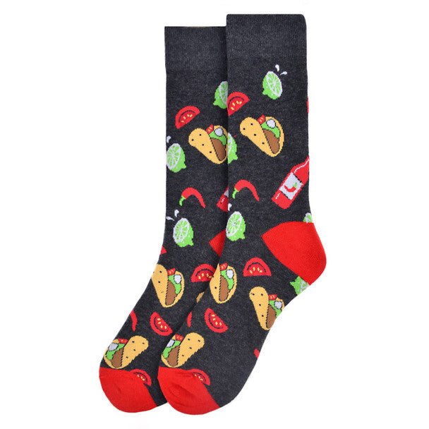 Men's Tacos Novelty Socks - NVS19553-BK - Bundle Bus