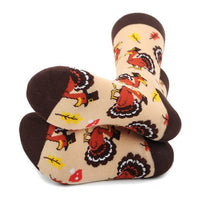 Men's Thanksgiving Turkey Novelty Socks - NVS19560-TN - Bundle Bus