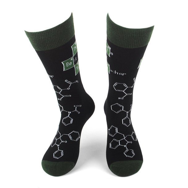 Men's "The Best Teacher" Novelty Socks - NVS19564-BK - Bundle Bus