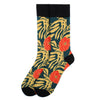 Men's Tropical Flower Novelty Socks - NVS19559-TL - Bundle Bus