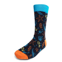 Men's Under the Sea Novelty Fun Socks - NVS19401-BK - Bundle Bus