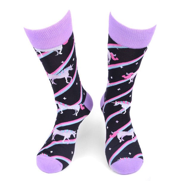 Men's Unicorn Novelty Socks - NVS19579-BK - Bundle Bus