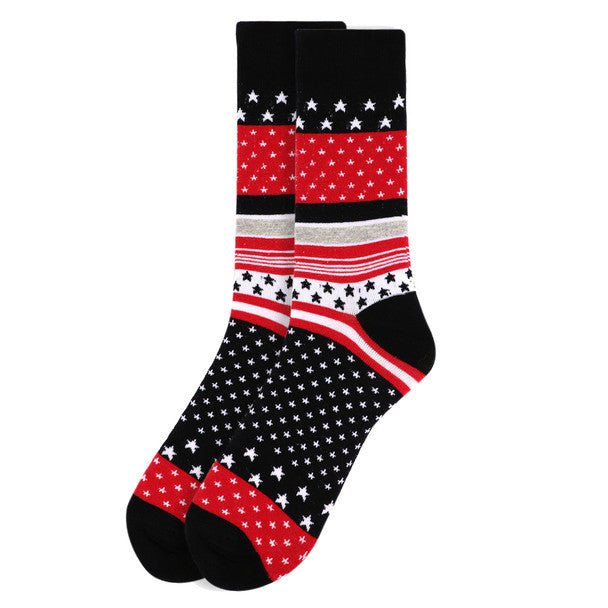 Men's USA Patriotic Novelty Socks NVS1737 - Bundle Bus