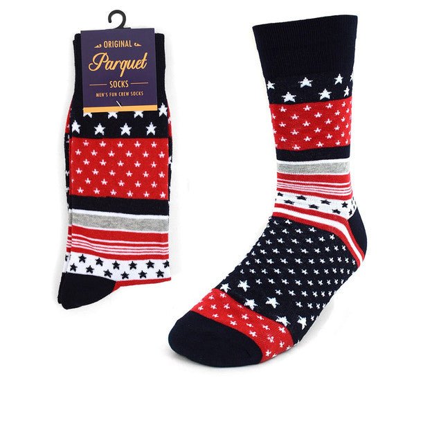 Men's USA Patriotic Novelty Socks NVS1737 - Bundle Bus